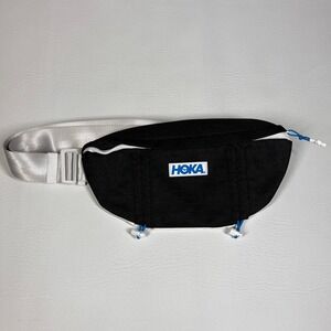 Hoka One One Running Waist Pack Fanny Pack Black White Blue Adjustable Strap